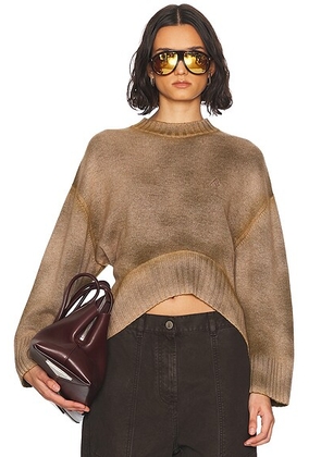 THE ATTICO Sweater in Camel - Brown. Size 38 (also in 42, 44).