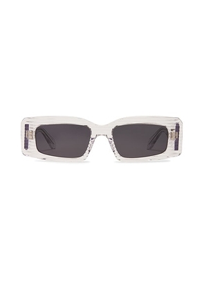 ALAÏA Rectangular Sunglasses in Crystal & Grey - Grey. Size all.
