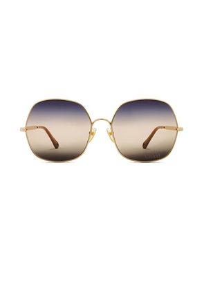 Chloe Aly Sunglasses in Gold & Blue - Gold. Size all.