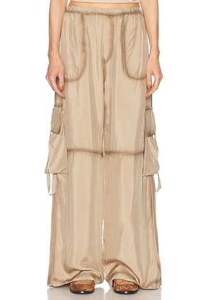 Acne Studios Pock Fluid Cargo in Charcoal Grey - Taupe. Size 38 (also in ).