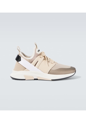 Tom Ford Jago leather-trimmed sneakers