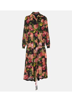 Junya Watanabe Georgette and jersey midi dress