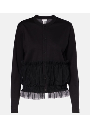 Noir Kei Ninomiya Ruffled cotton cardigan