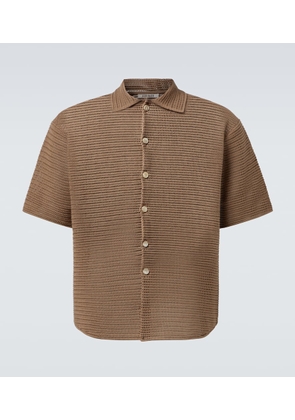 Auralee Knitted cotton mesh shirt