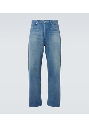 Auralee Faded mid-rise straight jeans