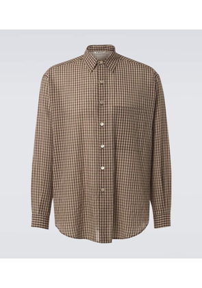 Auralee Airy gingham cotton shirt