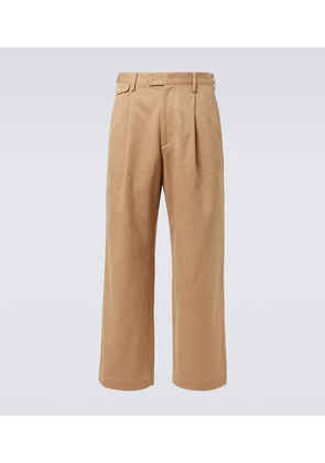 Auralee Mid-rise cotton chinos