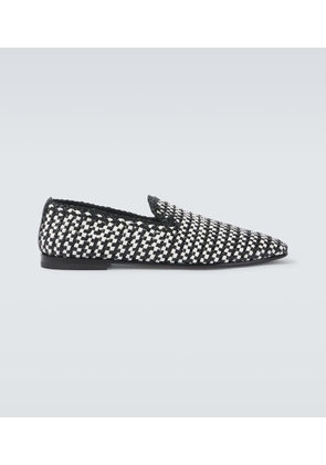 Dolce&Gabbana Woven leather slip-on shoes