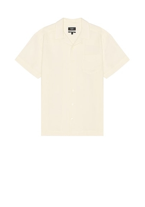 A.P.C. Chemisette Roy Short Sleeve Shirt in Ecru - Cream. Size S (also in L, XL/1X).