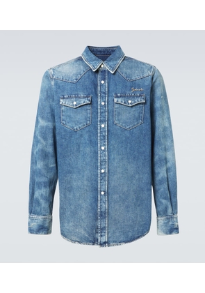 Givenchy Logo embroidered denim shirt