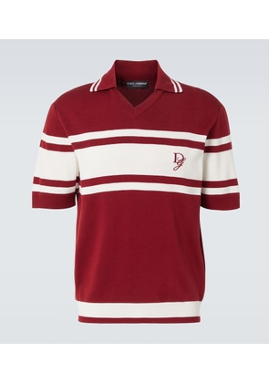 Dolce&Gabbana Silk and cotton polo shirt