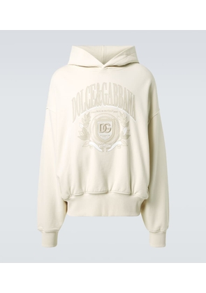 Dolce&Gabbana Embroidered cotton jersey hoodie