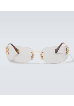 Miu Miu Logo oval sunglasses