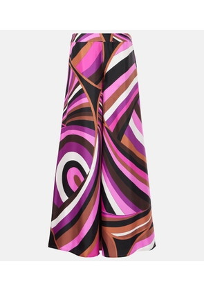 Pucci Iride printed silk twill palazzo pants