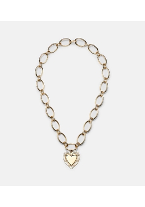 FoundRae Love Heart Token 18kt gold pendant necklace with diamonds