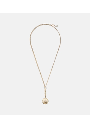 FoundRae Internal Compass New Beginnings 18kt gold pendant necklace with diamonds