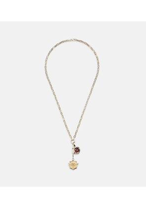 FoundRae Vivacity & Internal Compass 18kt gold necklace with diamonds