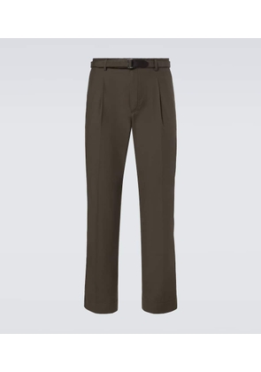 Brioni Madeira cotton and silk straight pants