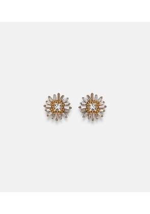 Suzanne Kalan Princess Mini 18kt gold earrings with diamonds