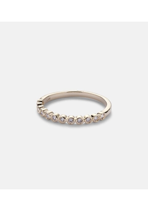 Stone and Strand Slim Lattice 14kt gold ring with diamonds