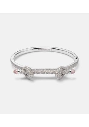 Ananya Chakra Icon 18kt white gold bracelet with diamonds and quartz