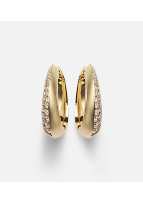 Anita Ko 18kt gold reversible hoop earrings with diamonds