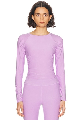 Beyond Yoga Featherweight Your Fit Long Sleeve Top in Lilac Petal Heather - Purple. Size XS (also in ).