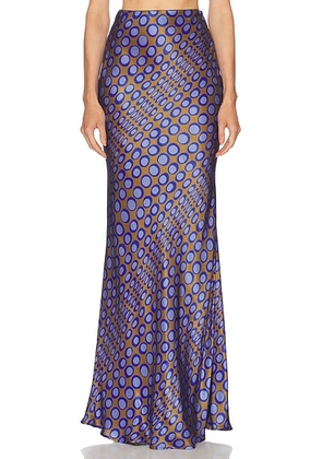 Christopher John Rogers Maxi Skirt in Nepeta - Blue. Size 6 (also in ).