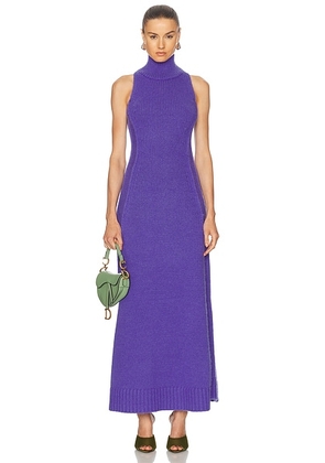Christopher John Rogers Mock Neck Maxi Dress in Nepeta - Blue. Size S (also in ).