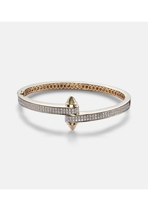 Rainbow K Storm 14kt gold bangle with diamonds