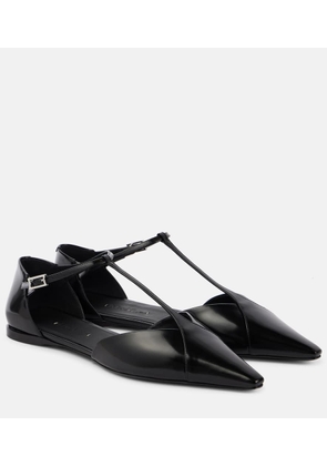 Max Mara Fsilkway leather ballet flats