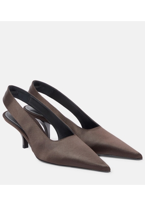 Toteme Classic 55 satin slingback pumps