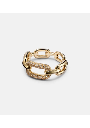 Shay Jewelry Cable Link 18kt gold ring with diamonds