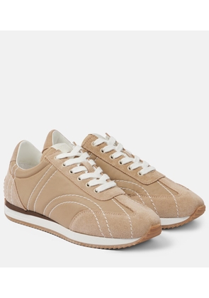 Toteme Sport suede-trimmed sneakers
