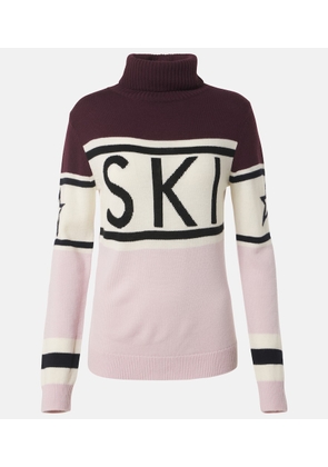 Perfect Moment Schild intarsia wool turtleneck sweater
