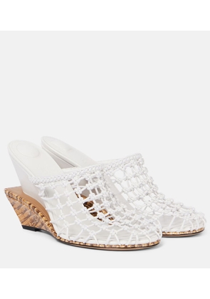 Jacquemus Double 110 woven leather wedge mules