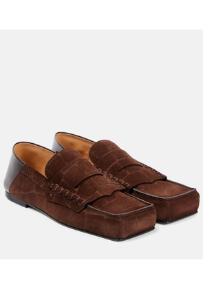 Jacquemus Carre leather penny loafers