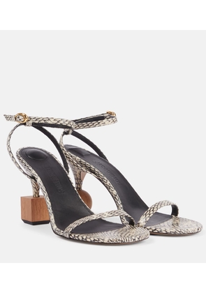 Jacquemus Bisou embossed leather sandals