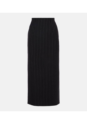 Wardrobe.NYC Contour pinstripe wool midi skirt