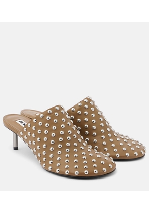 Jil Sander Studded leather mules