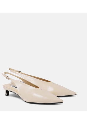 Jil Sander Leather slingback pumps