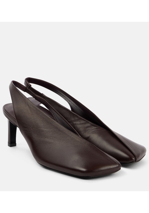Jil Sander Leather slingback pumps