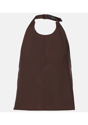 Wardrobe.NYC Open-back halterneck wool top