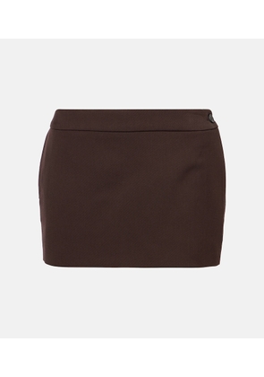 Wardrobe.NYC Low-rise wool miniskirt