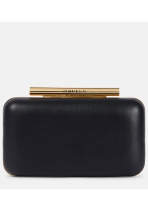 McQueen T-Bar leather box clutch