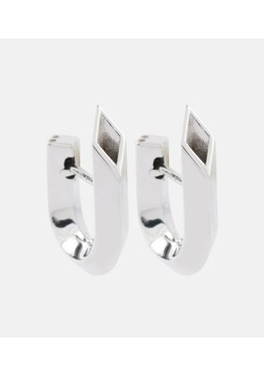 Burberry Hollow Spike sterling silver hoop earrings