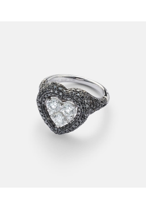 Kamyen Manaal 18kt white gold ring with diamonds