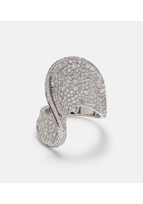 Kamyen 18kt white gold ring with diamonds