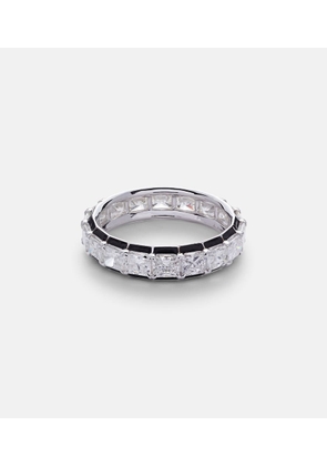 Kamyen Radiant Eternity 18kt white gold pinky ring with diamonds