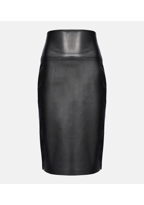 Norma Kamali Faux leather pencil skirt